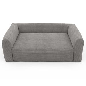 Beau Rivage Cama para perro de pana gris talla m - 80 x 64 x 25 cm