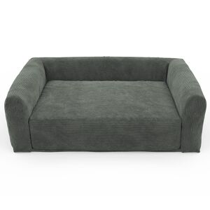 Beau Rivage Cama para perro de pana verde talla m - 80 x 64 x 25 cm