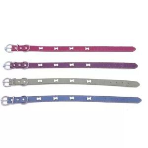 COMPLEMENTOS Collar Piel Con Huesitos 45 Cm - Morado