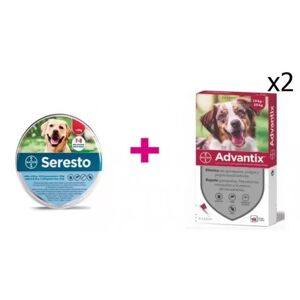 Pack Seresto + 8 Kg + Advantix (10-25 Kg) 8 Pipetas