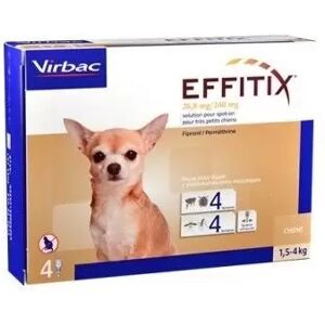 Virbac Pipetas Perros Effitix Xs (1.5 - 4 Kg) - 24 Pipetas