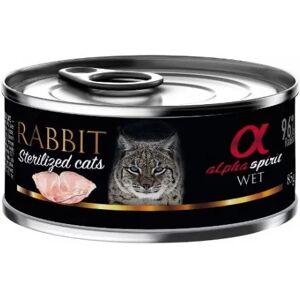 Alpha Spirit Gato Esterilizado Conejo Latas 85 Gr