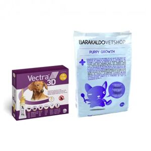 Pack Vectra 3d Pipetas Perro + Puppy Growth Barakaldo Vet Shop 3 Kg