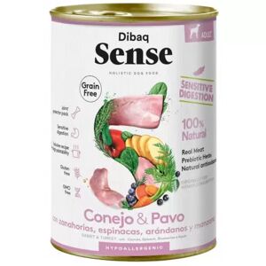 Dibaq Sense Adult Grain Free Conejo Y Pavo Perro Latas 380 Gr