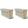 vidaXL Casas para gorriones 2 unidades madera 44x15,5x21,5 cm