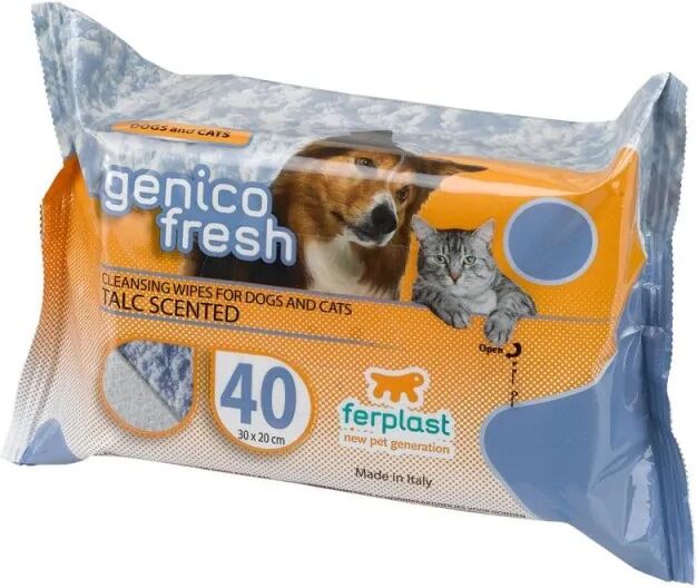 Ferplast Toallitas Genico Fresh Peero Y Gato Talco 40Uds - FERPLAST