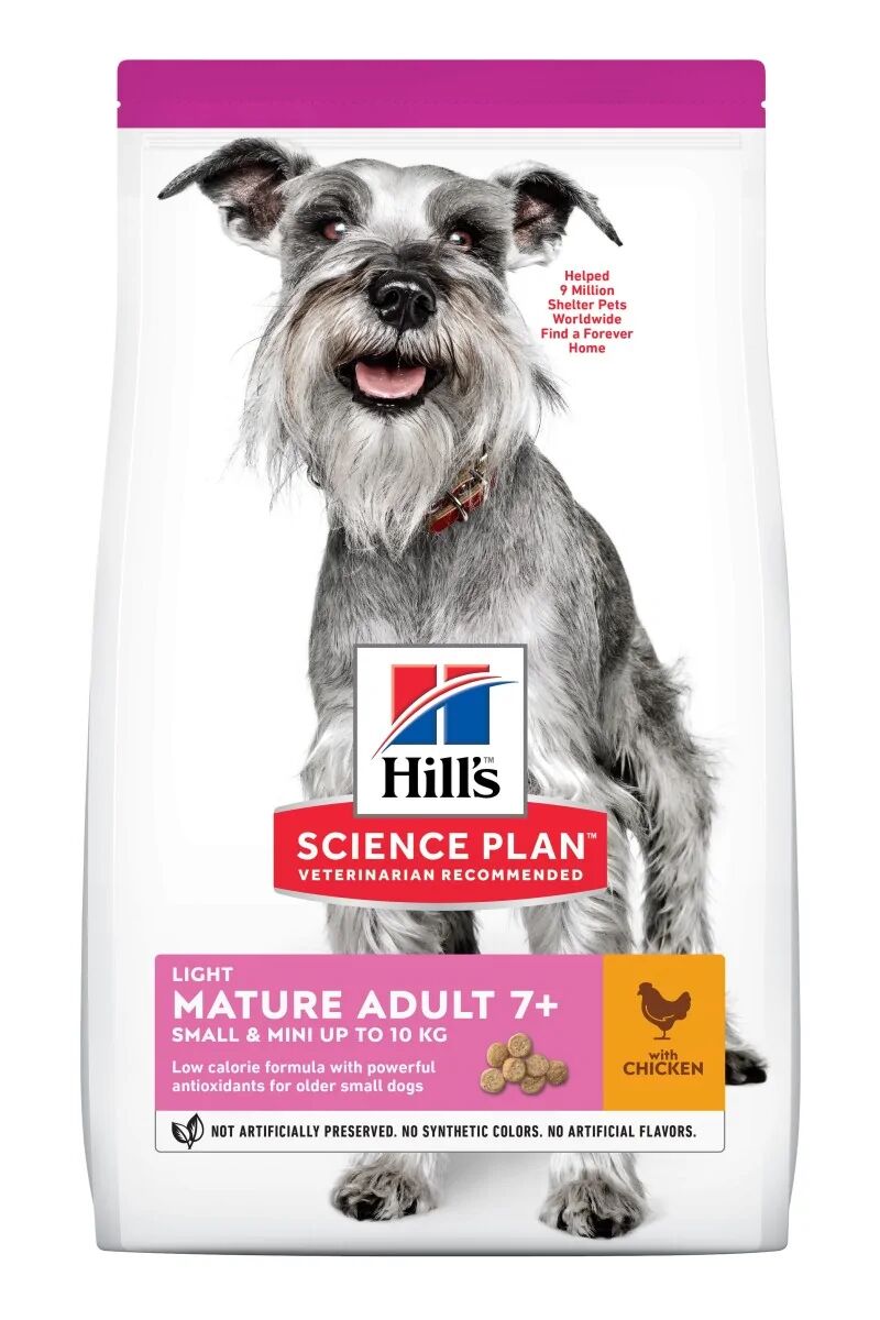 Dieta Proteinas Perro HillS Hsp Canine Mature 7+ Light Small Mini Pollo 2,5Kg - HILLS