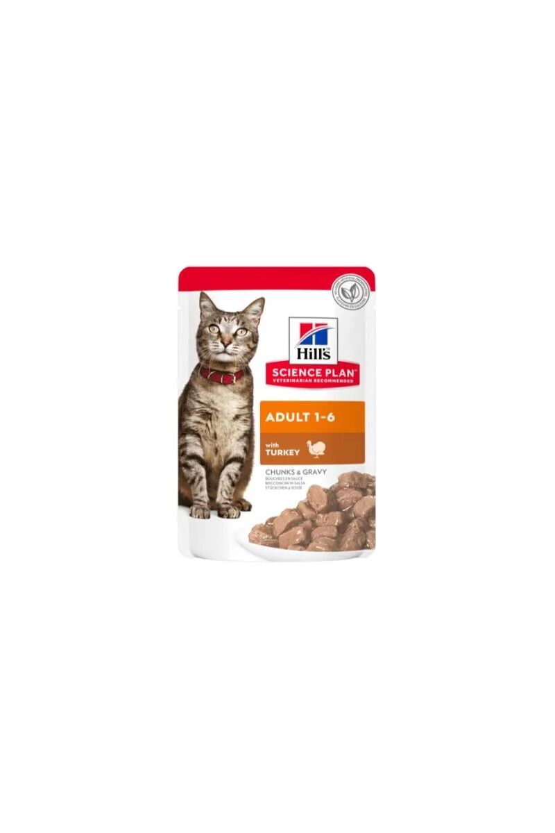 Dieta Proteinas Gato HillS Hsp Feline Adult Pavo Pouch Caja 12X85Gr - HILLS
