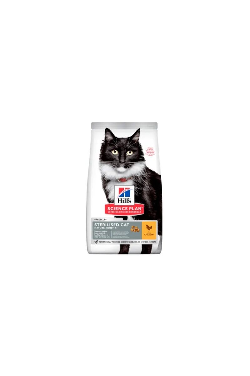 Dieta Proteinas Gato HillS Hsp Feline Mature Adult 7+ Sterilised Pollo 1,5Kg - HILLS