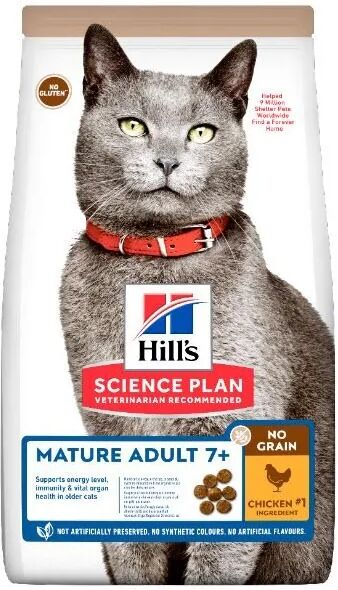 Dieta Proteinas Gato HillS Hsp Feline Mature No Grain 1,5Kg - HILLS