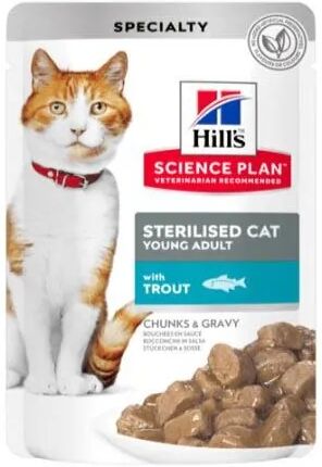 Dieta Proteinas Gato HillS Hsp Feline Sterilised Salmon Pouch Caja 12X85Gr - HILLS