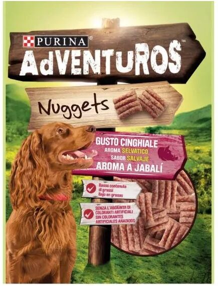 Dieta Natural Perro Adventuros Canine Nuggets Jabali Salvaje 6X90Gr - PURINA