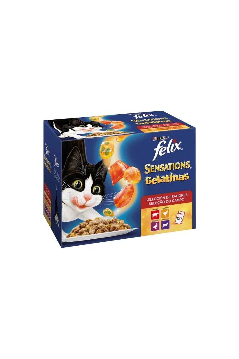 Dieta Natural Gato Felix Feline Adult Adult Sensations Gelatinas Carne 12X85Gr - PURINA