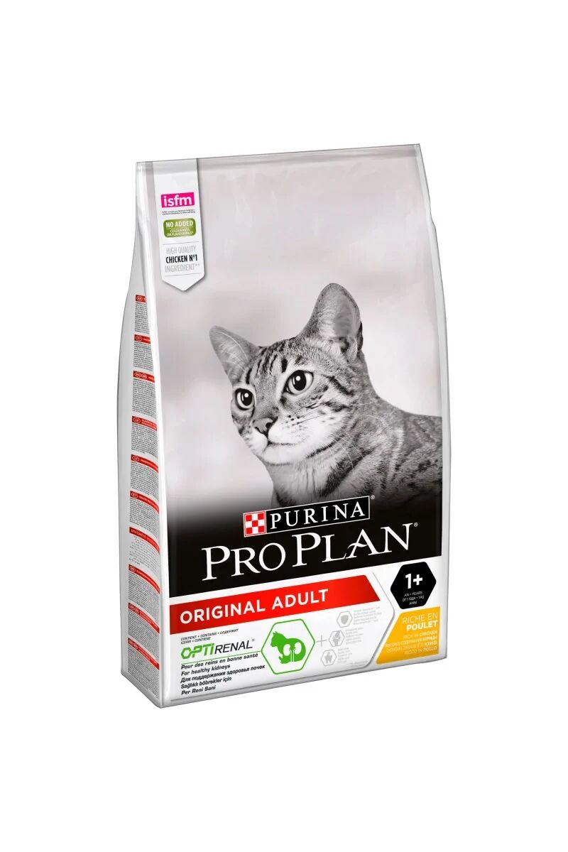 Dieta Natural Gato Pro Plan Feline Adult Optirenal Pollo 10Kg - PURINA