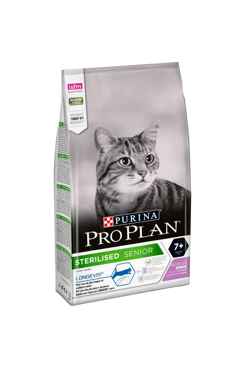 Dieta Natural Gato Pro Plan Feline Adult Sterilised +7 Pavo 1,5Kg - PURINA
