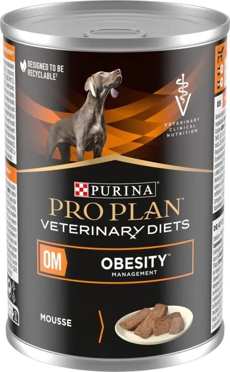 Dieta Natural Perro Pro Plan Vet Canine Om Obesity Management Mousse 12X400Gr - PURINA