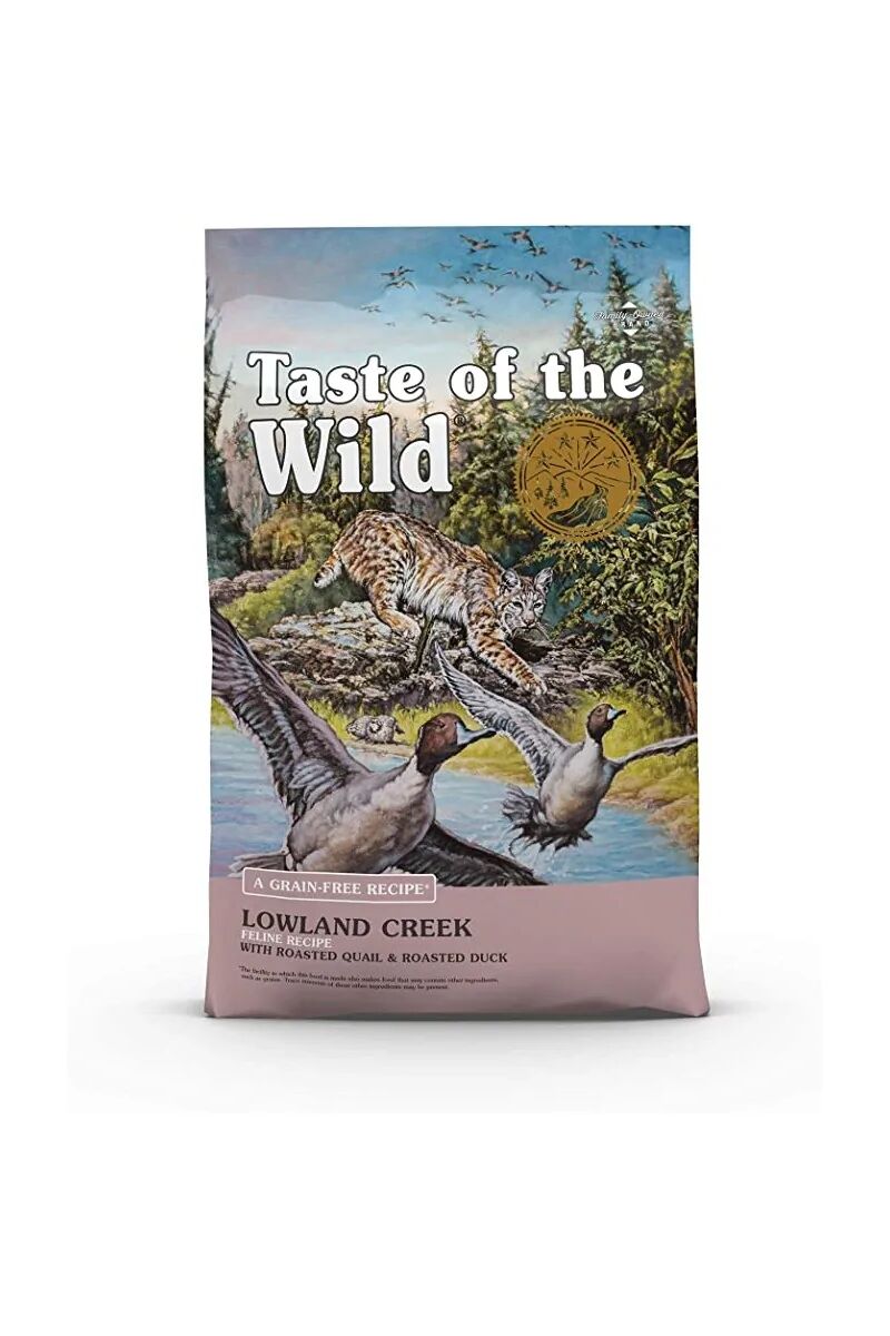 Proteinas Premium Gato Taste Feline Adult Lowland Creek Codorniz 6,6Kg - Taste of the Wild