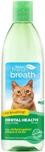 Higiene Tropiclean Fresh Breath Solucion Higiene Dental Gatos 473Ml - TROPICLEAN