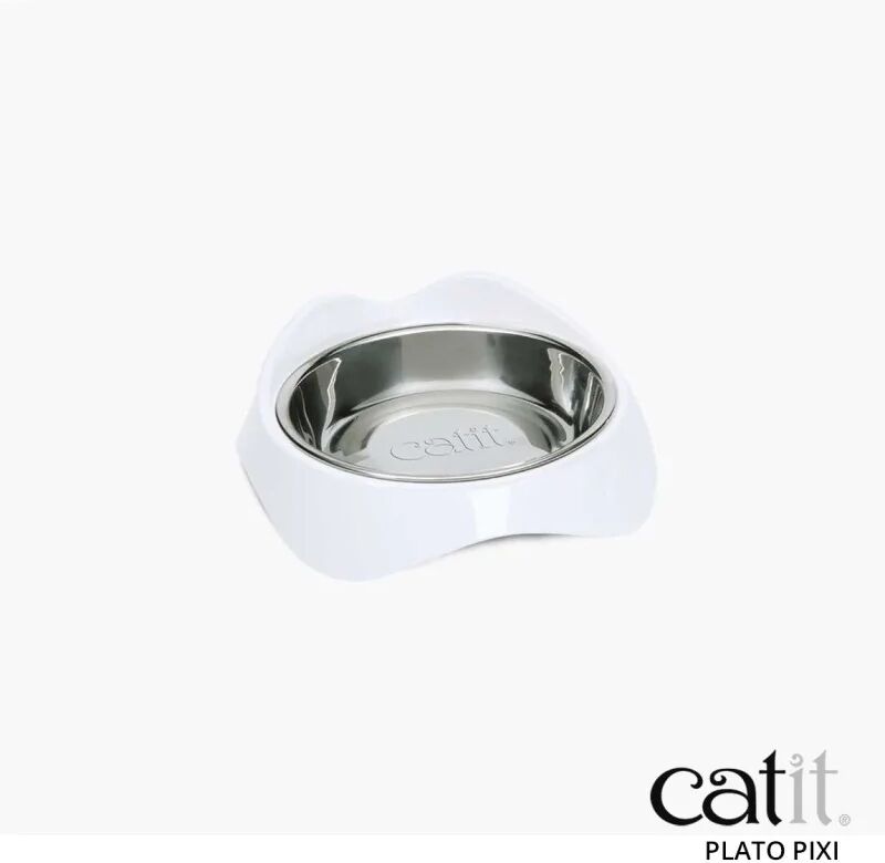 Comedor Comida Húmeda Gatos Catit PIXI Comedero, Blanco - CATIT