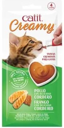 Comida Húmeda Gatos Catit Creamy Pollo Cordero 4x10g Pollo,Cordero - CATIT