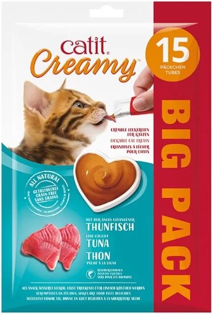 Comida Húmeda Gatos Catit Creamy Atún 15x10g Atún - CATIT