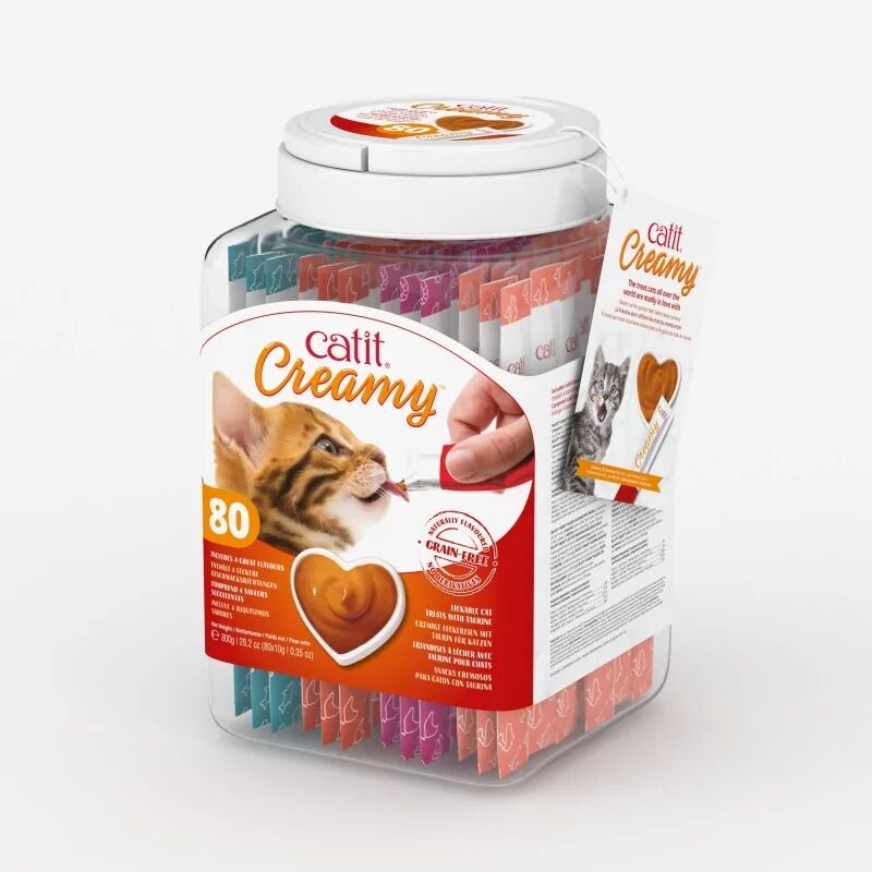 Comida Húmeda Gatos Creamy Catit Bote Surtido 80x10g Truteinas - CATIT