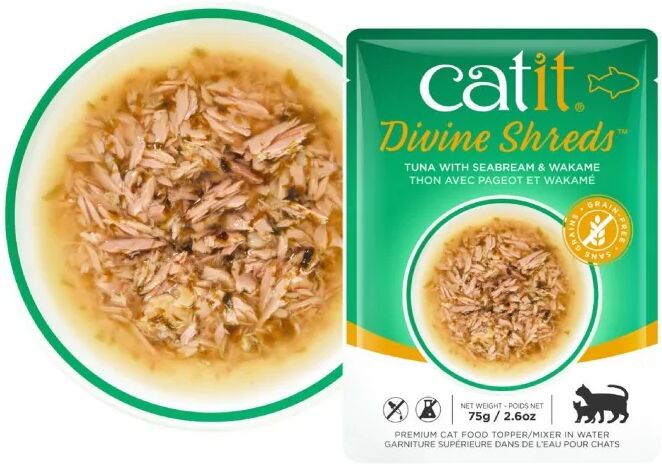 Comida Húmeda Gatos Catit DivineShreds Sopa Atún Dorada Wakame 75g - CATIT