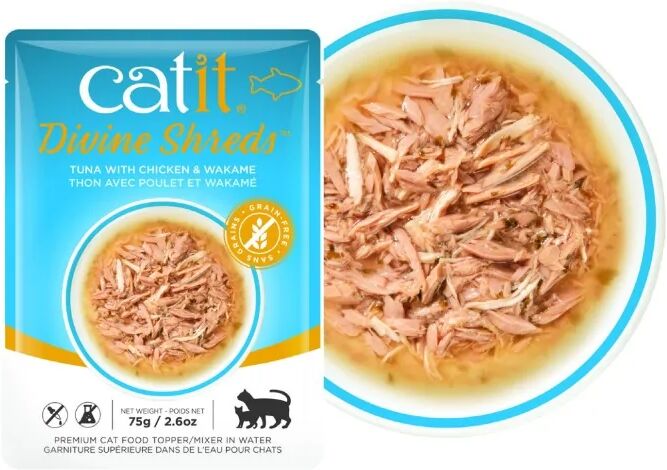 Comida Húmeda Gatos Catit DivineShreds Sopa Atún Pollo Wakame 75g - CATIT