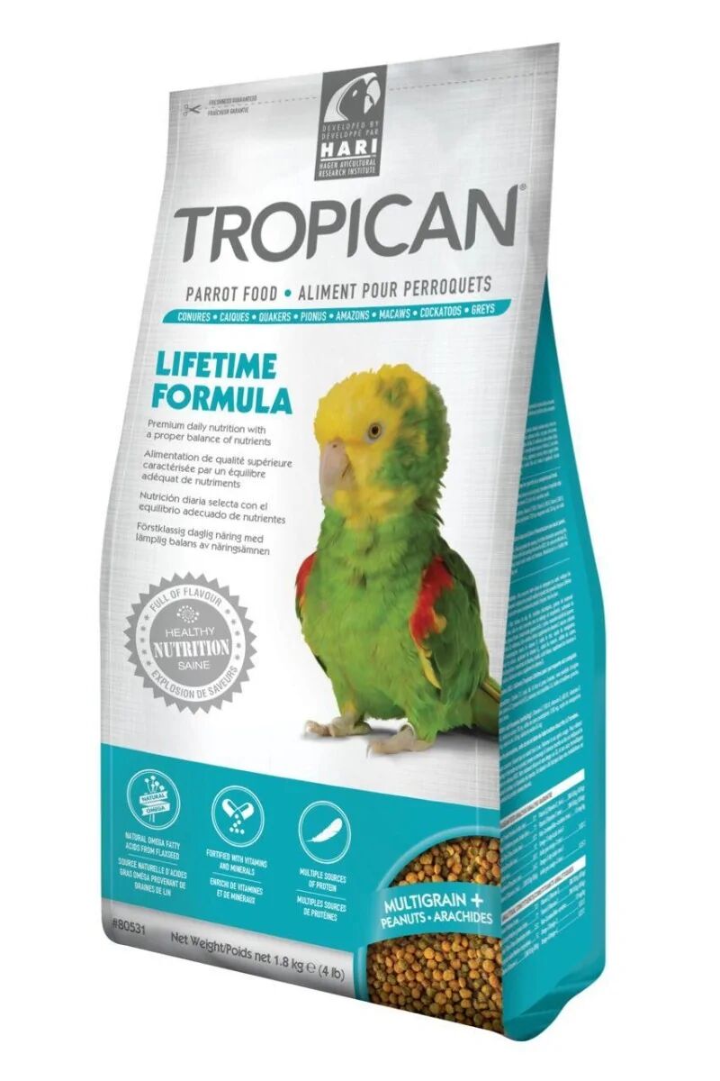 Comida Premium Pajaros Tropican Mantenimiento Loros 1,8kg - TROPICAN