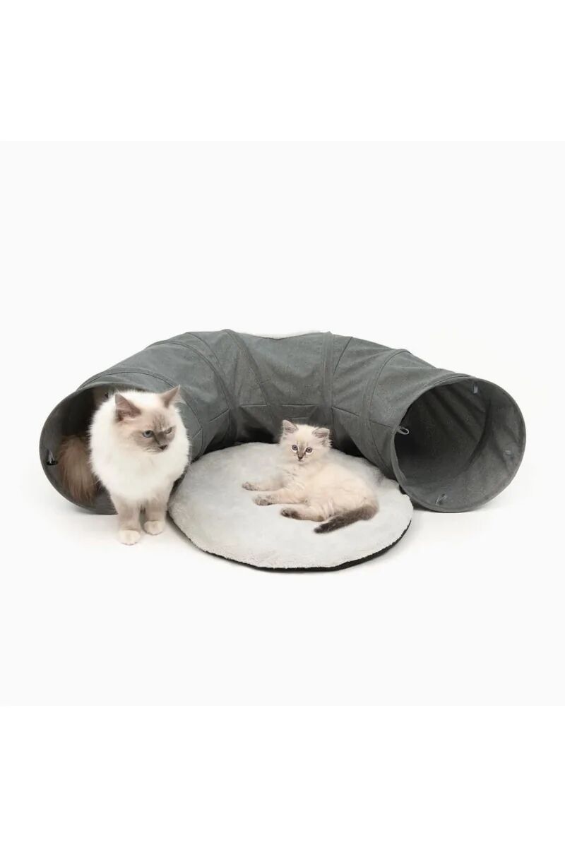 Juguetes Gatos Catit Vesper Túnel Con Cama Gris 68X97X28Cm - CATIT