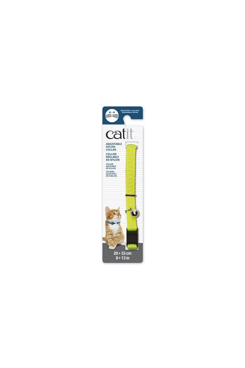 Transporte Gatos Catit Collar Breakaway Reflectante Amarillo 4,7x1,2x18,1 - CATIT