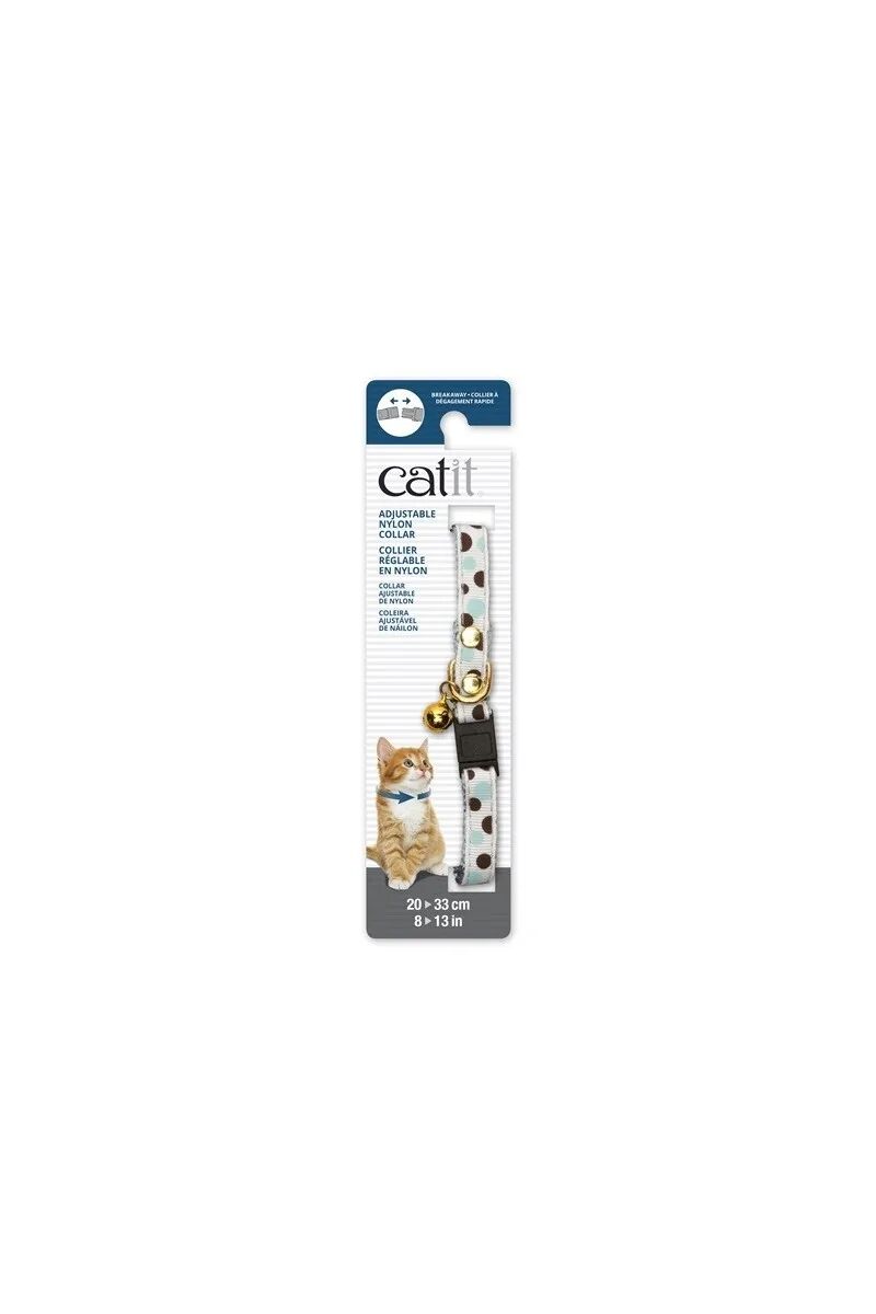 Transporte Gatos Catit Collar Breakaway Remache Dorado Lunares 4,7x1,2x18,1 - CATIT