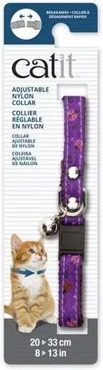 Transporte Gatos Catit Collar Breakaway Remache Plata Mari. Morado 4,7x1,2x18,1 - CATIT