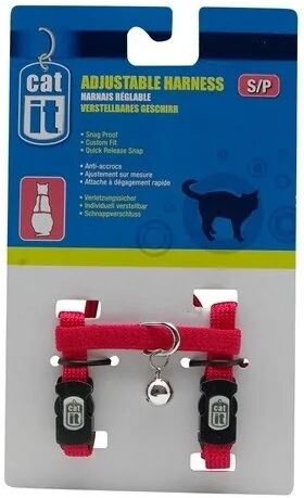 Transporte Gatos Catit Arnés Breakaway S Rojo 9,8x1,8x16,5 - CATIT