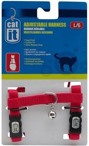 Transporte Gatos Catit Arnés Breakaway L Rojo 9,8x2x16,5 - CATIT