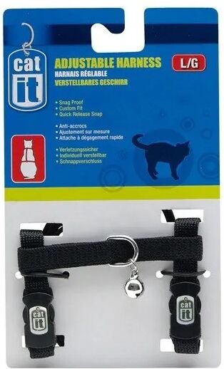 Transporte Gatos Catit Arnés Breakaway L Negro 9,8x2x16,5 - CATIT