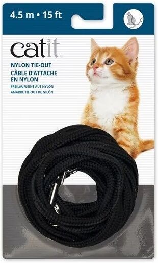 Transporte Gatos Catit Correa Extra Larga Negra 4,5M 11,5x3,4x19 - CATIT