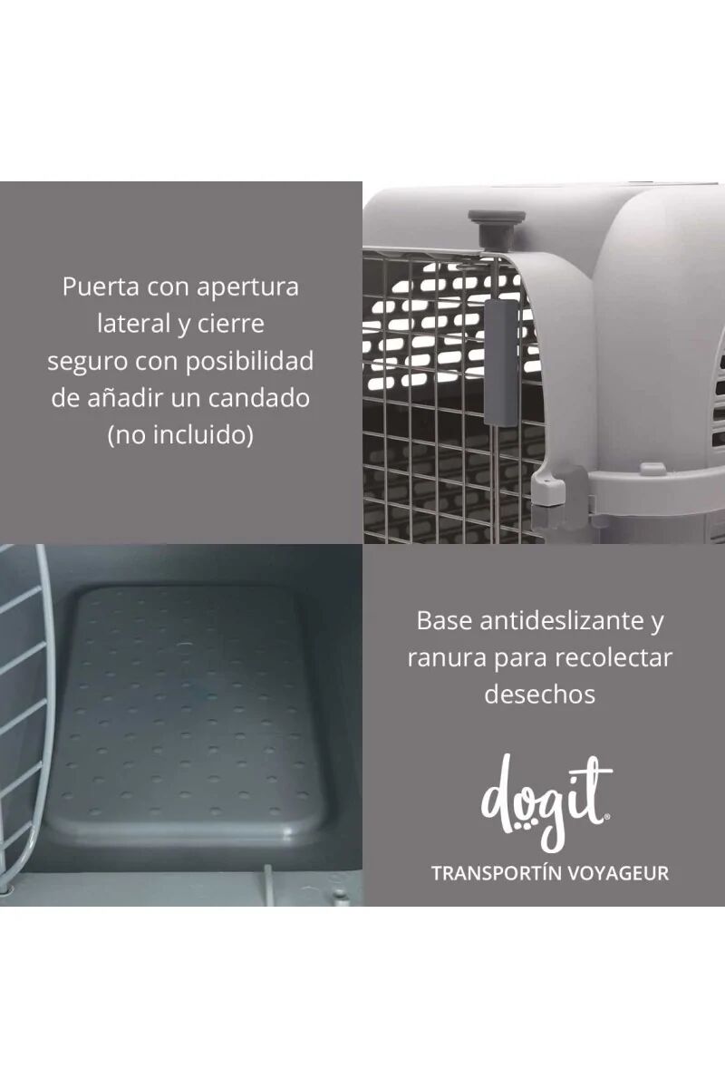 Transporte Perros Dogit Pet Voyageur Med. Azul Gris 56,9x37,08x19,56 - DOGIT