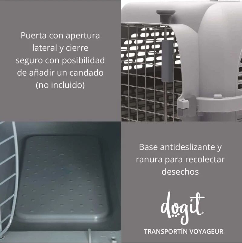 Transporte Perros Dogit Pet Voyageur Med.Gris Gris 56,9x37,08x19,56 - DOGIT