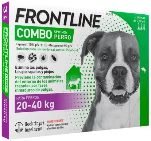 Frontline Combo Spot On Perros 20-40 Kg 3 pipetas - Frontline