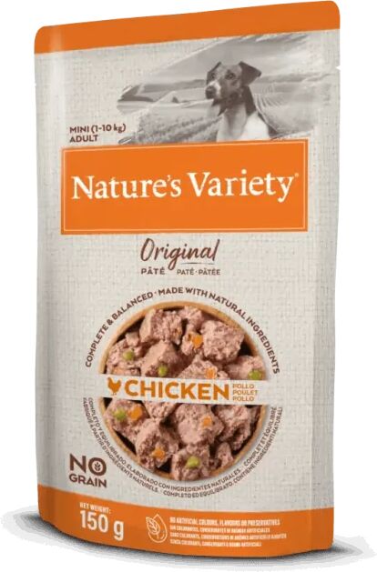 Comida Natural Perro NatureS V Original Canine Adult Pate Mini Pollo 8X150Gr - Natures Variety