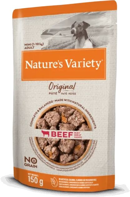 Comida Húmeda 8X150Gr Perro Adulto NatureS Varienty Pate Buey - Natures Variety