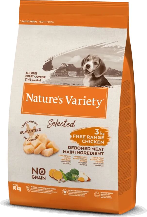 Pienso Natural Perro Cachorro NatureS V Selected Pollo 10Kg - Natures Variety