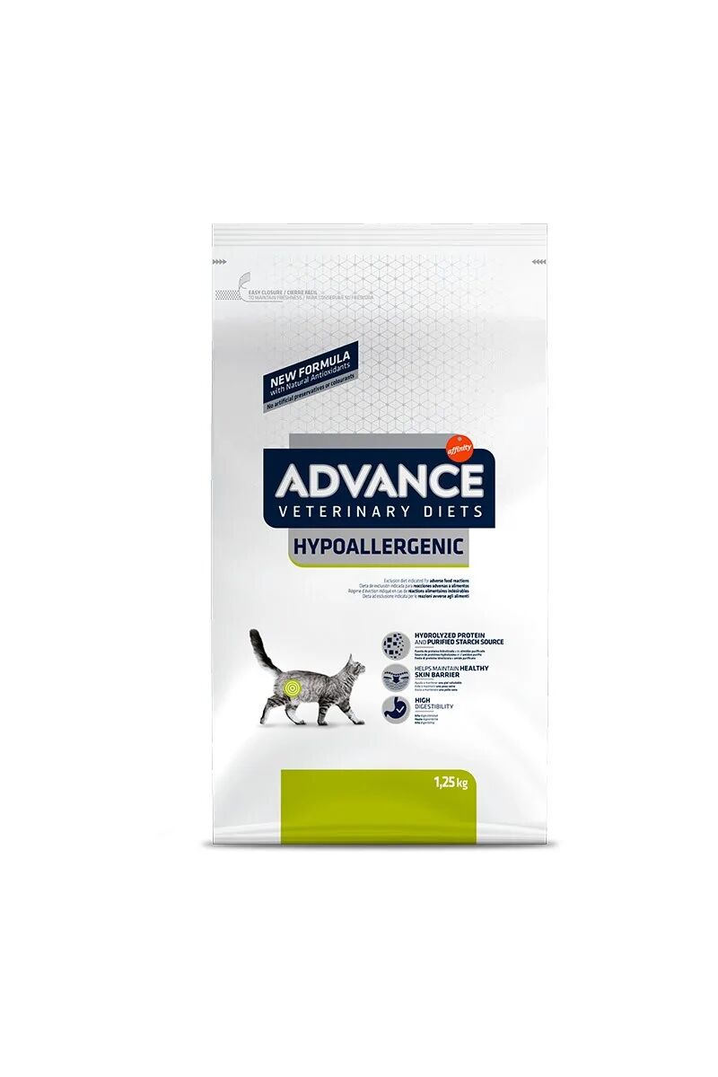 Pienso Natural Gato Advance Vet Feline Hypoallergenic 1,25Kg - ADVANCE