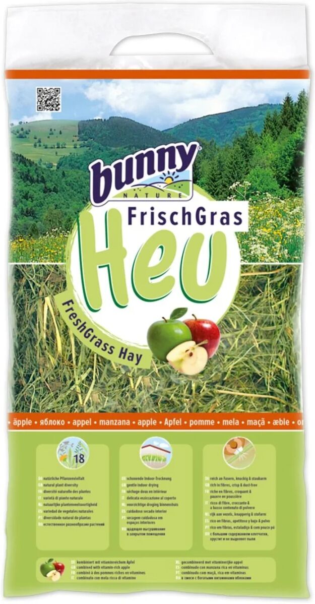 Heno Natural 500g Conejo Bunny Fresco Sabor Manzana - BUNNY