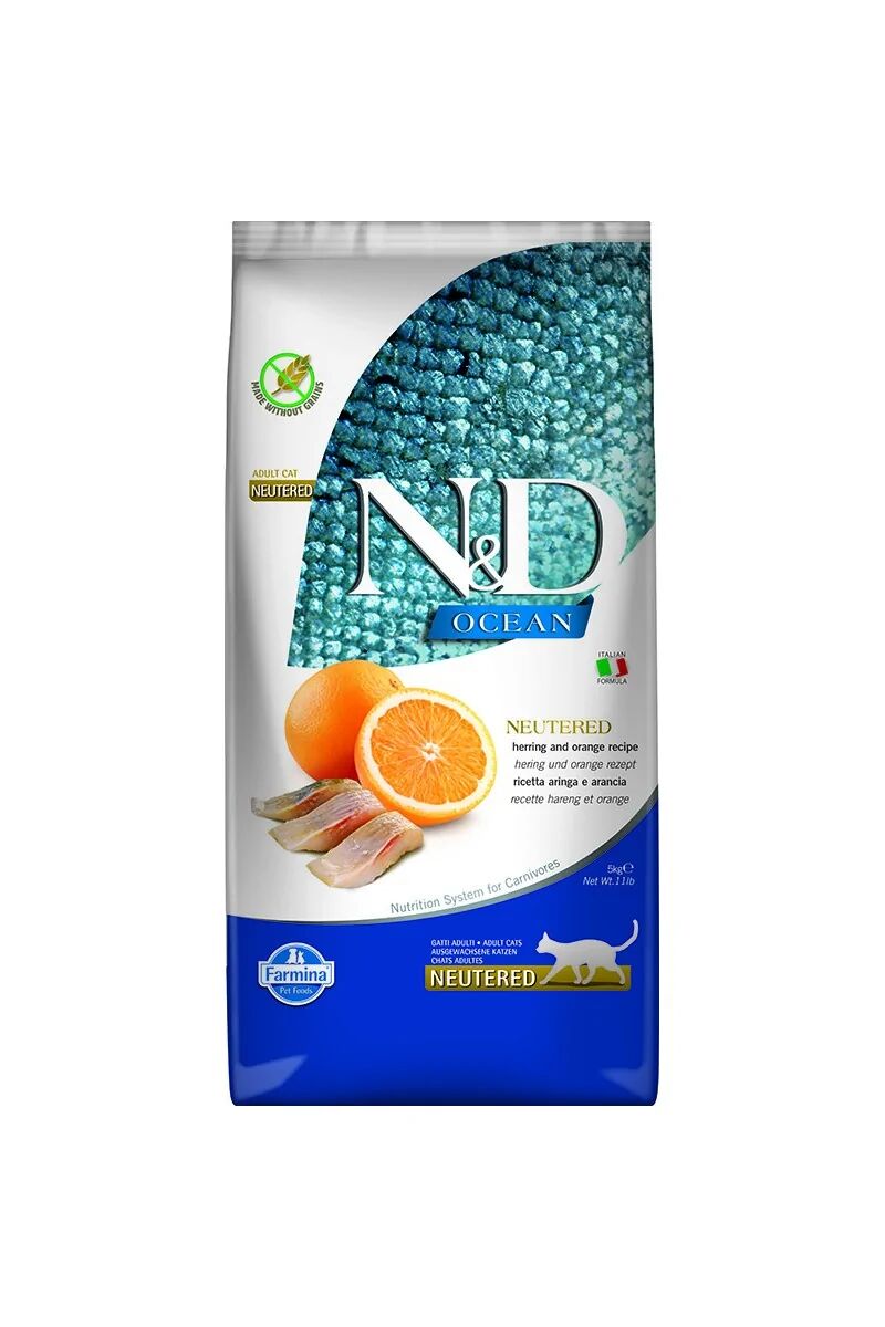 Pienso Gato Farmina Nd Pescado Con Naranjas Neutered 5Kg - FARMINA