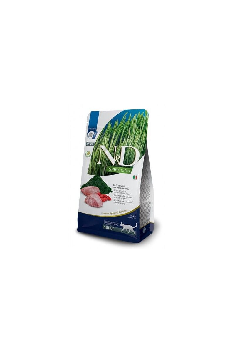 Comida Natural Gato Farmina Nd Spirulina Cordero 1,5Kg - FARMINA