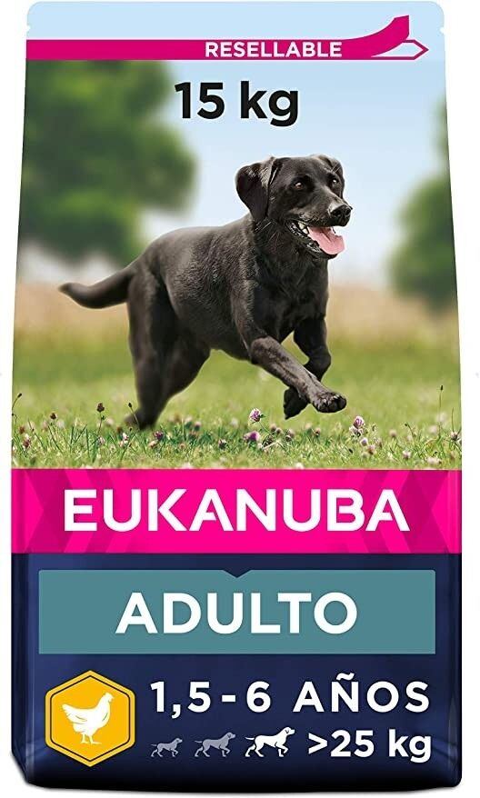 Eukanuba  seco perros adultos razas grandes con pollo 15 kg - EUKANUBA