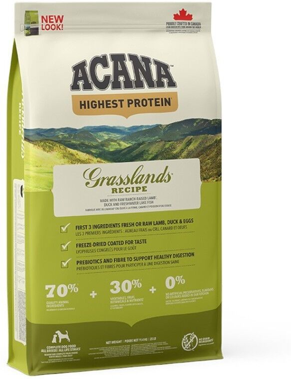 Saco de pienso para perro Adulto  ACANA Grasslands con Cordero 11kg - ACANA