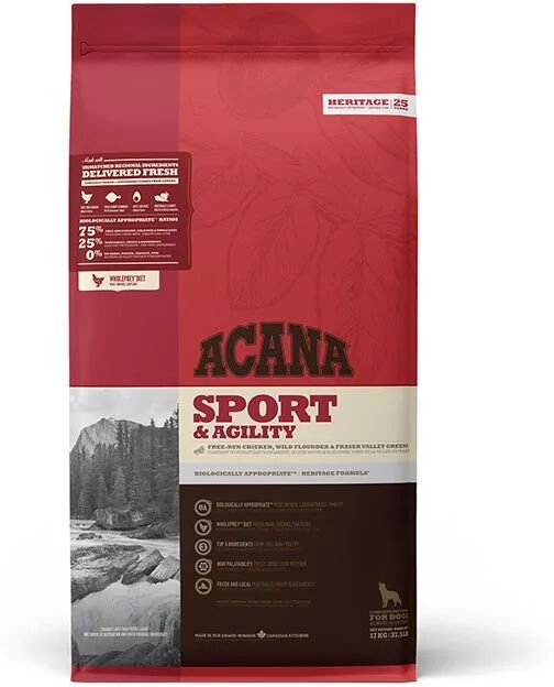 Comida Perro Adulto Pienso Acana Canine Adult Heritage Sport Agility 17Kg - ACANA